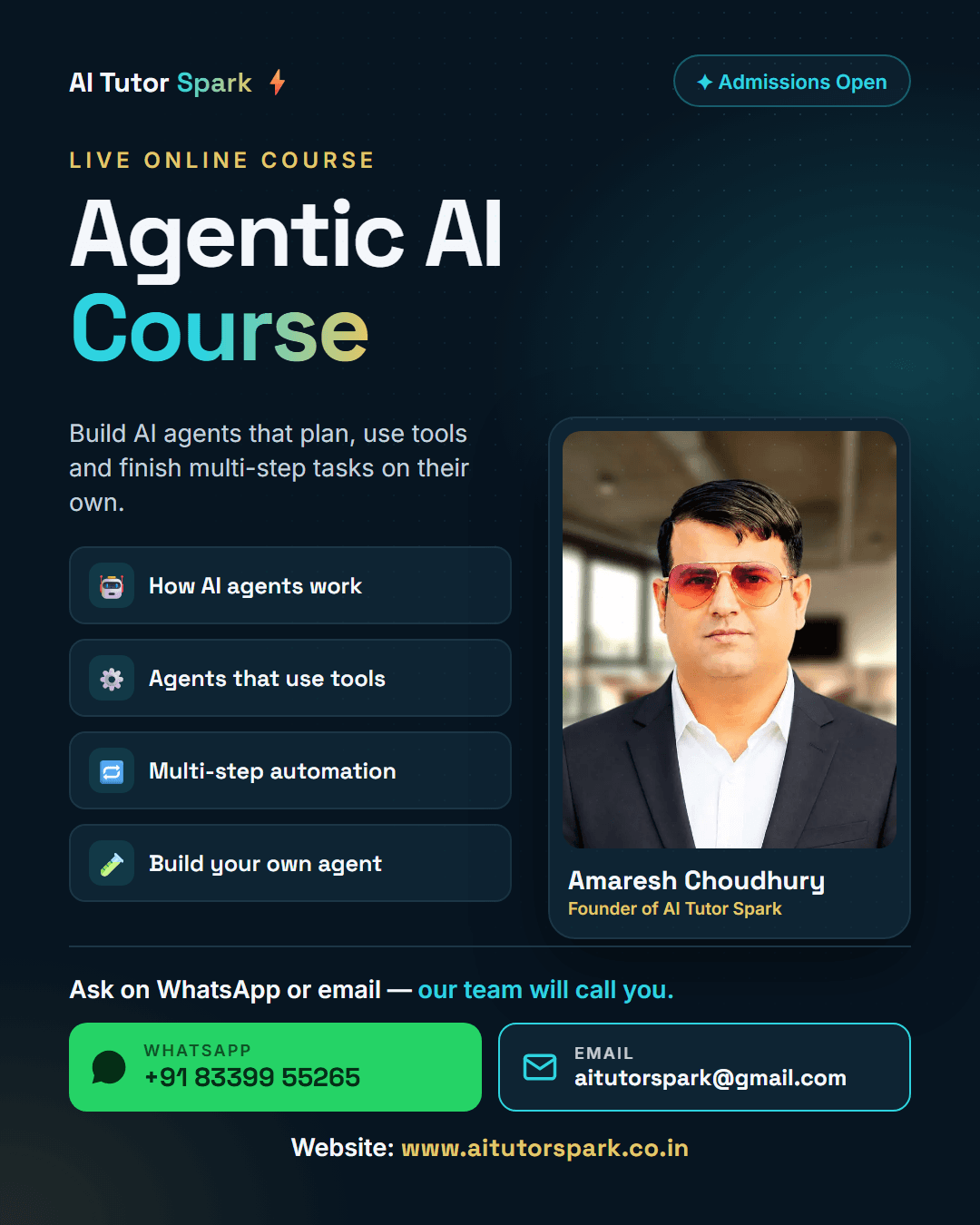 Agentic AI course with Amaresh Choudhury