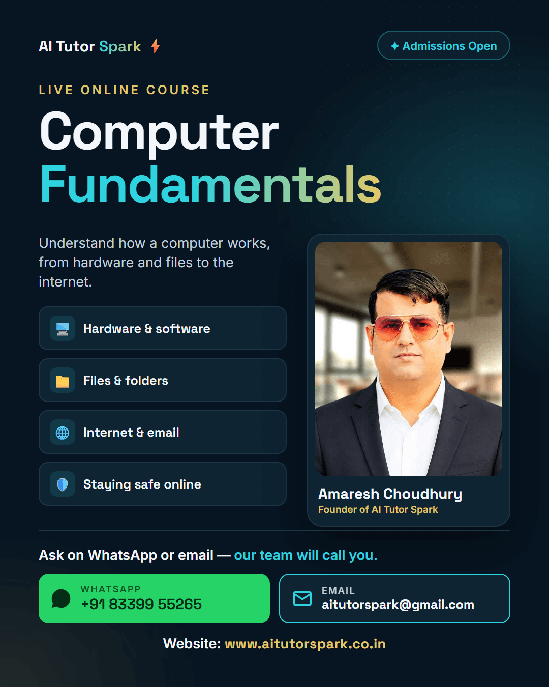 Computer Fundamentals course with Amaresh Choudhury