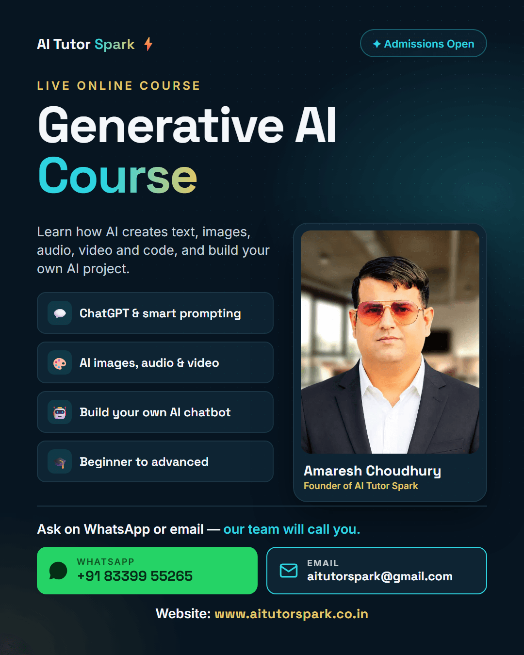 Generative AI course with Amaresh Choudhury